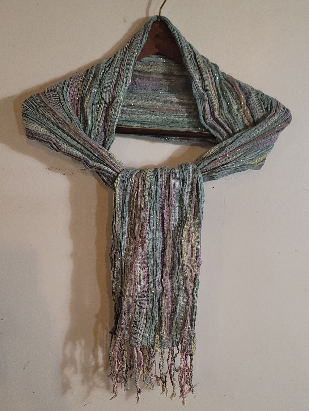 Light Sparkle Pastel Multi-Striped Scarf - Women Accessories